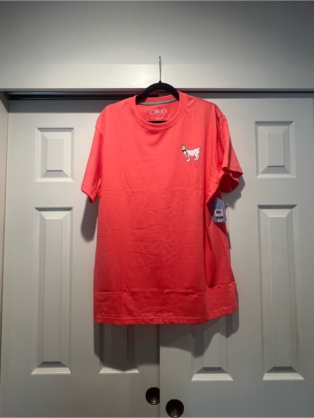 The goat usa Women’s Coral Short-Sleeve Graphic Tee. NWT